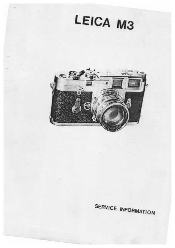 Leica M3 technical manual preview