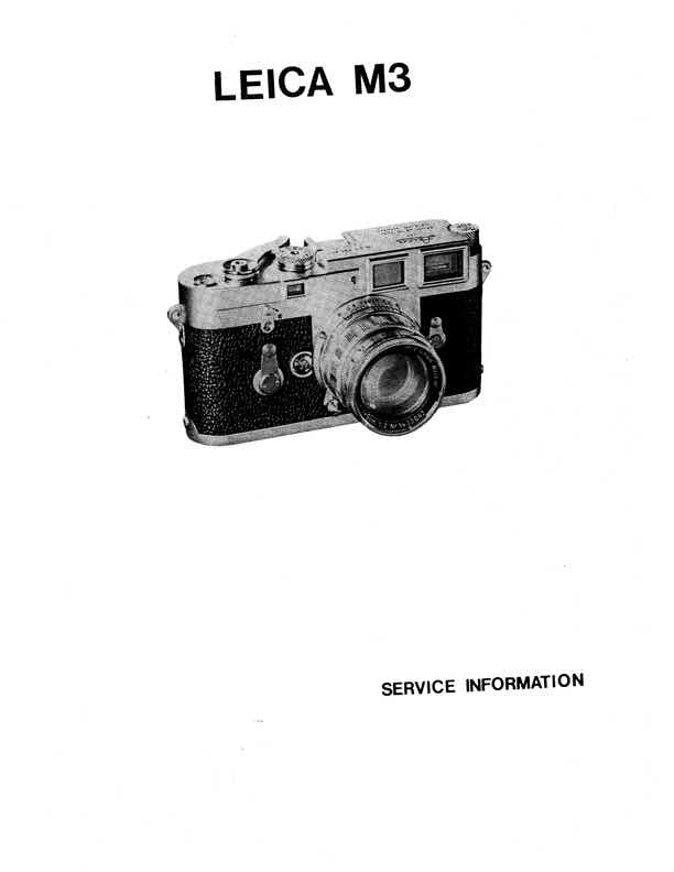 Leica M3 technical manual preview