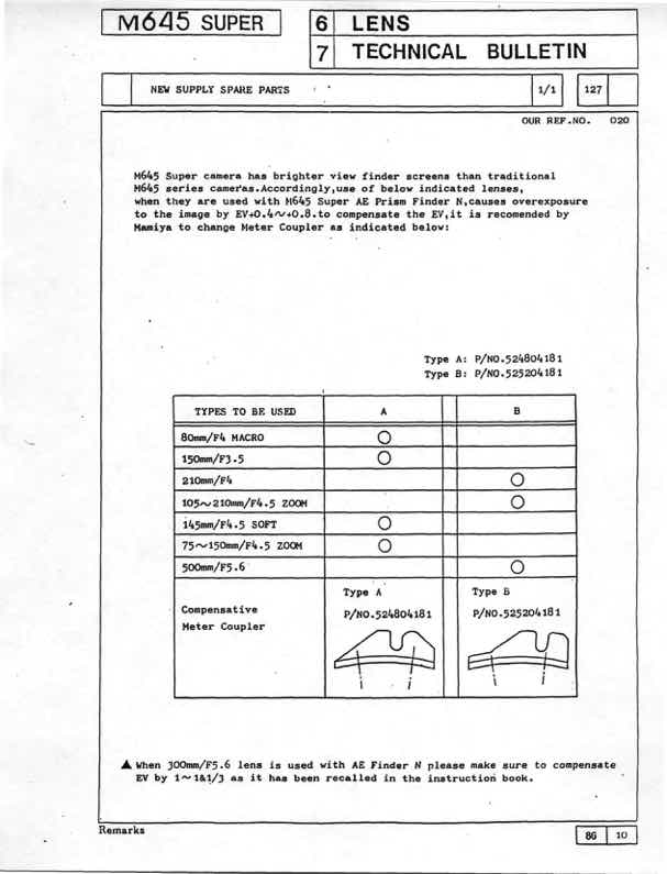 Mamiya 645 technical manual preview