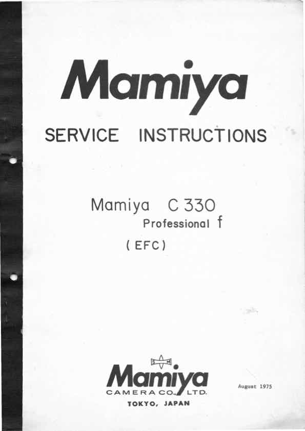 Mamiya C330 technical manual preview