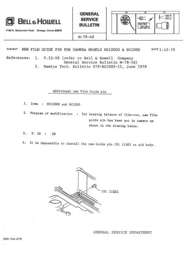 Mamiya NC1000 technical manual preview
