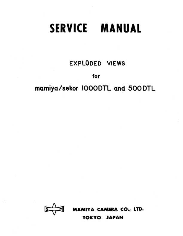 Mamiya NC1000 technical manual preview