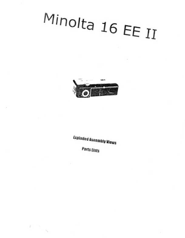 Minolta 16 technical manual preview