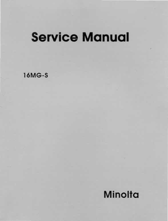 Minolta 16 technical manual preview