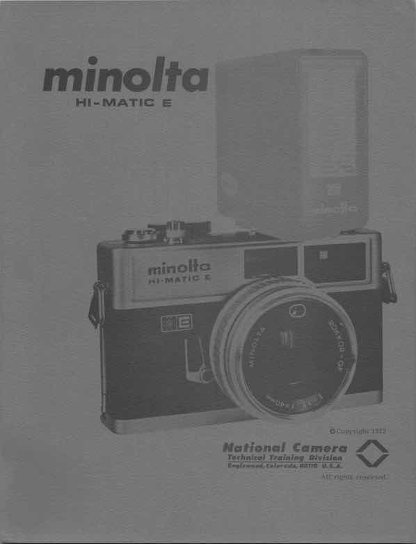 Minolta Himatic technical manual preview