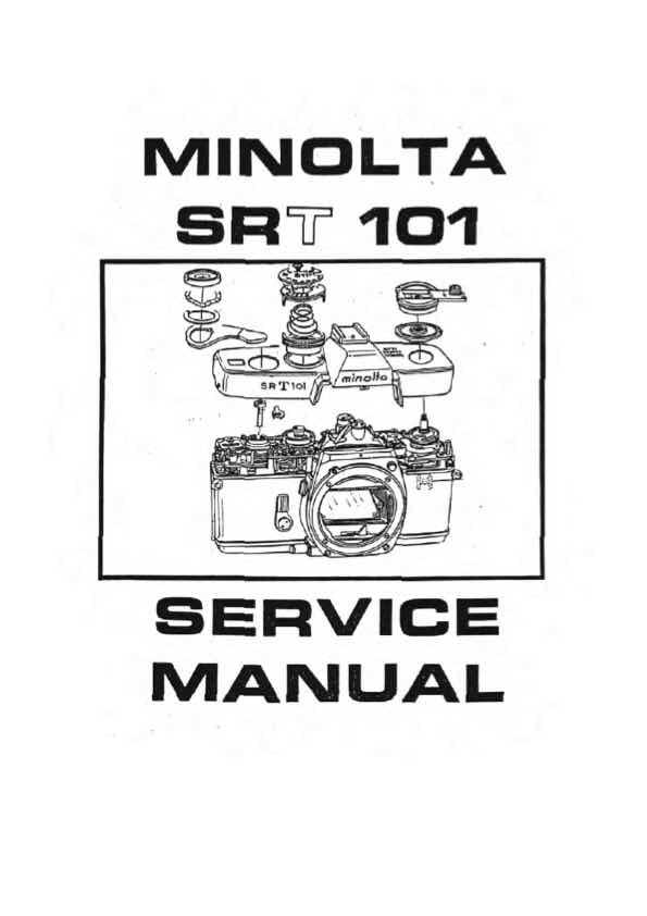 Minolta SRT technical manual preview