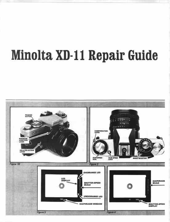 Minolta XD technical manual preview