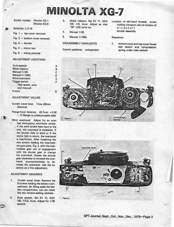 Minolta XG technical manual preview