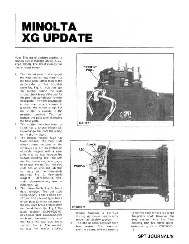 Minolta XG technical manual preview