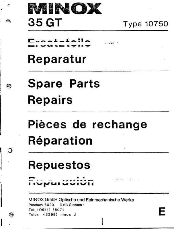 Minox 35 technical manual preview