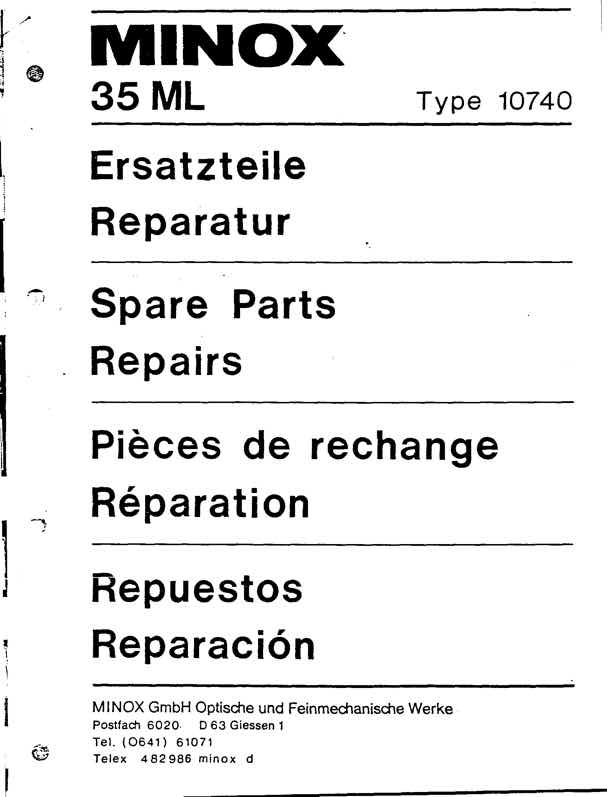 Minox 35 technical manual preview