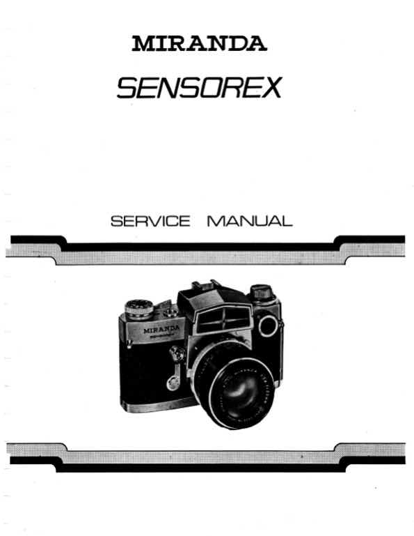 Miranda Sensorex technical manual preview
