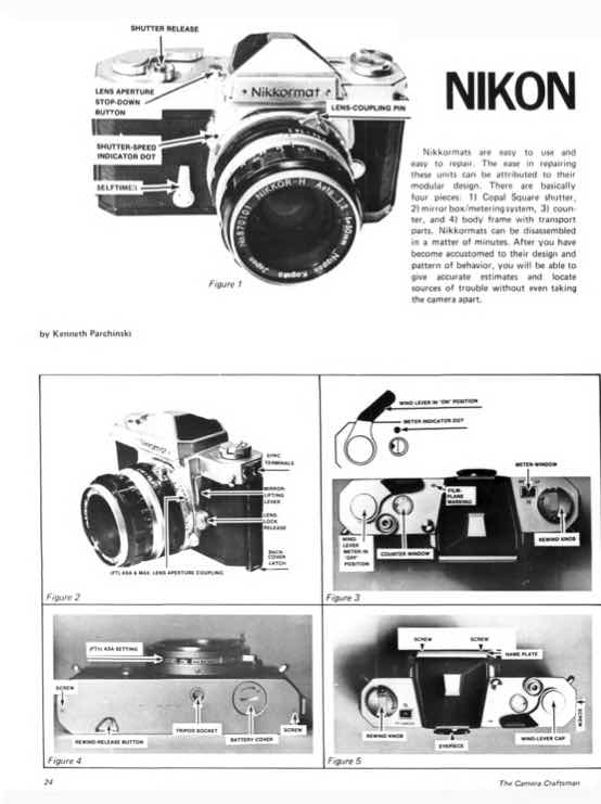 Nikkormat FS and FT technical manual preview