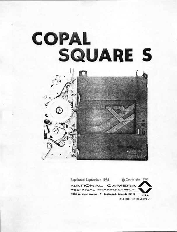 Nikkormat Square S technical manual preview