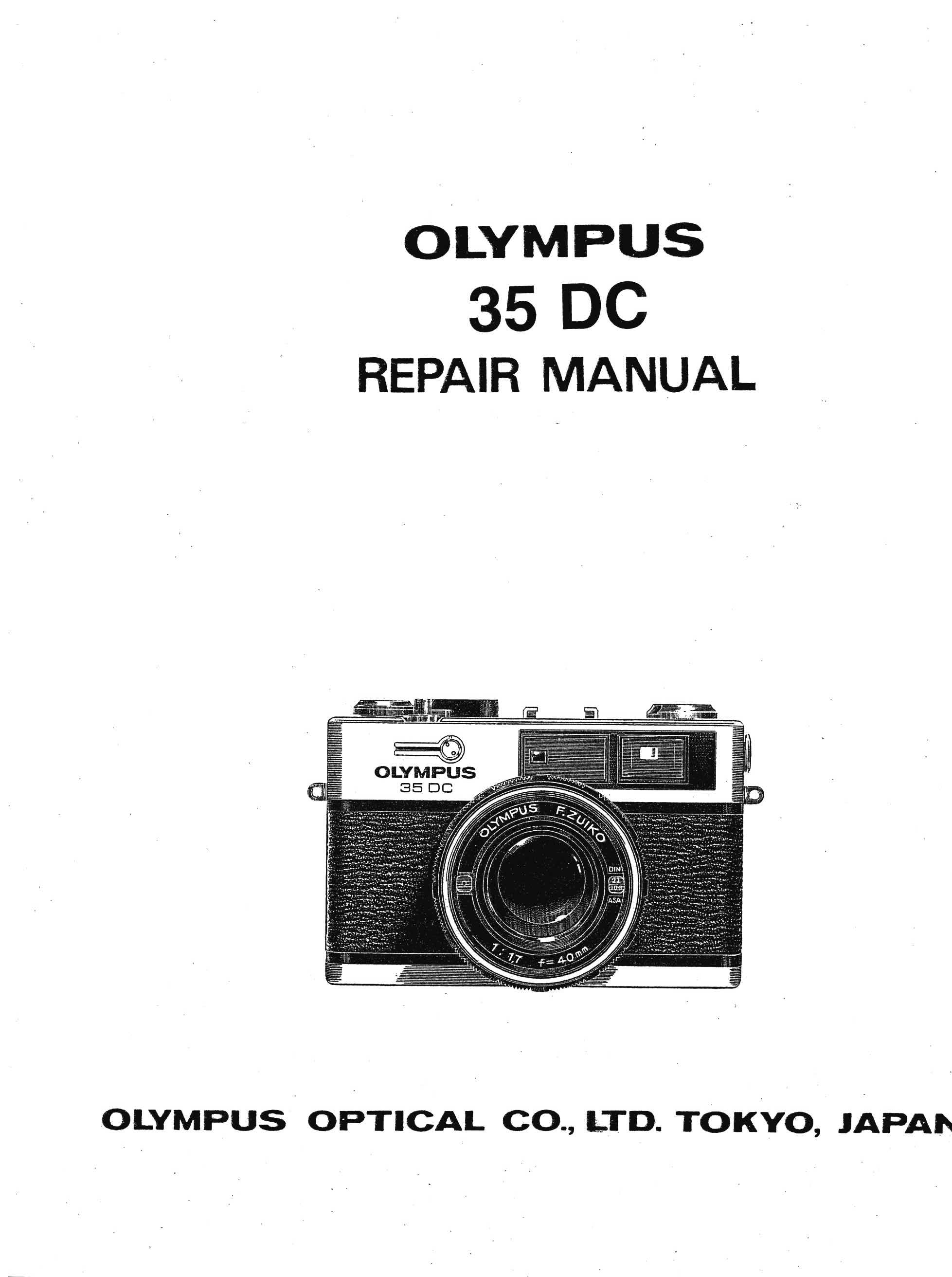 Olympus 35 technical manual preview