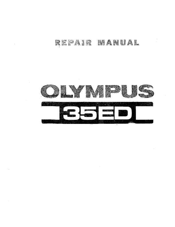 Olympus 35 technical manual preview