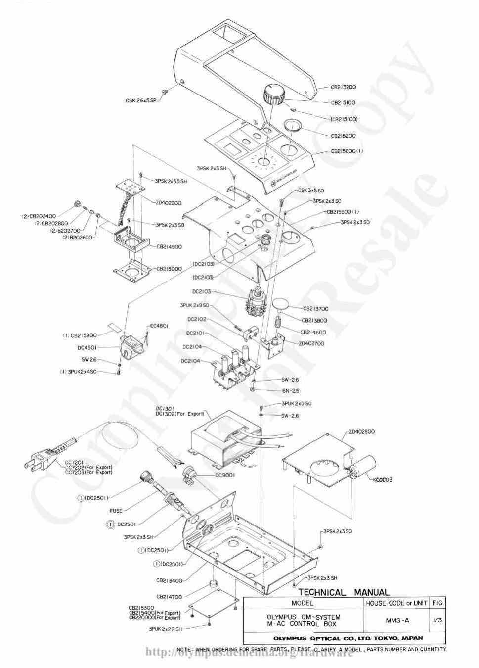 Olympus General Docs technical manual preview