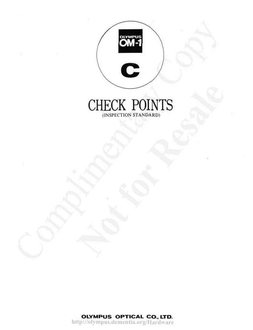 Olympus OM-1 technical manual preview