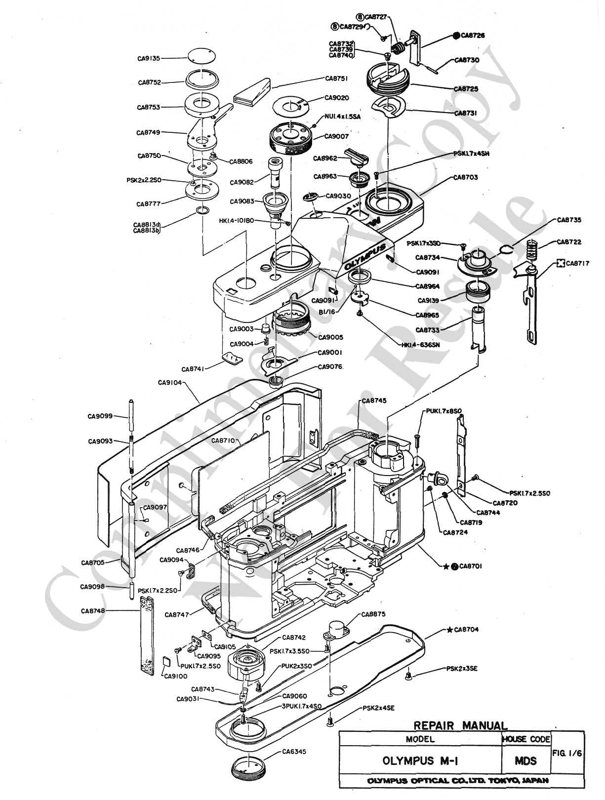 Olympus OM-1 technical manual preview