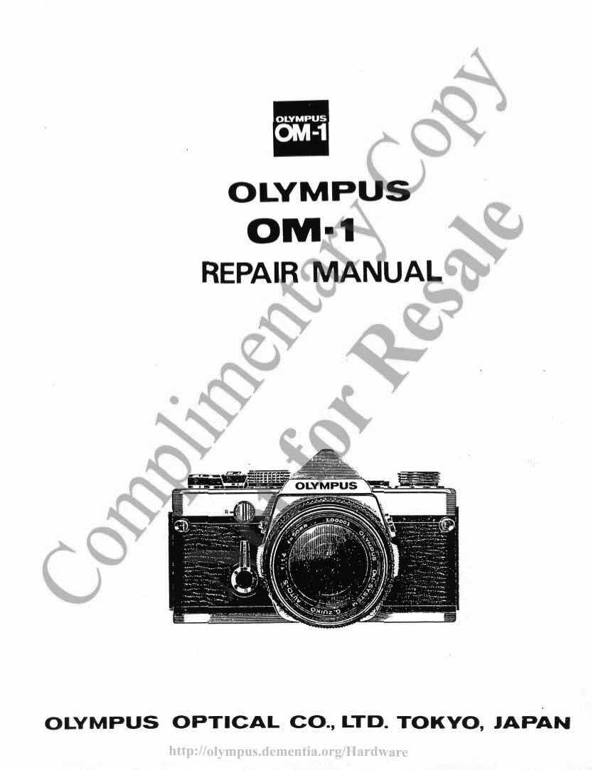 Olympus OM-1 technical manual preview