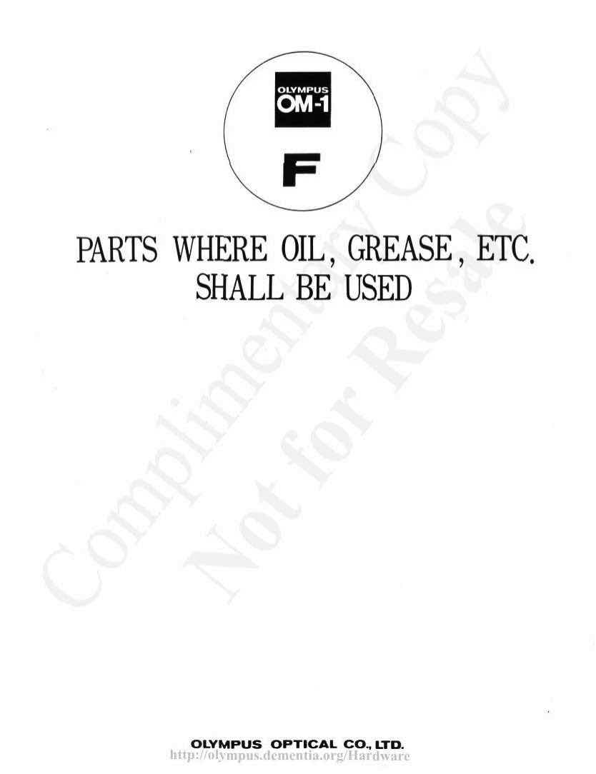Olympus OM-1 technical manual preview