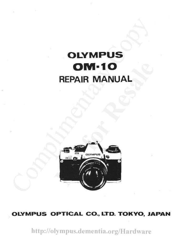 Olympus OM-10 technical manual preview