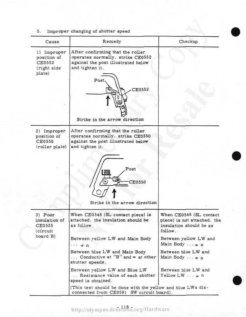 Olympus OM-2 technical manual preview