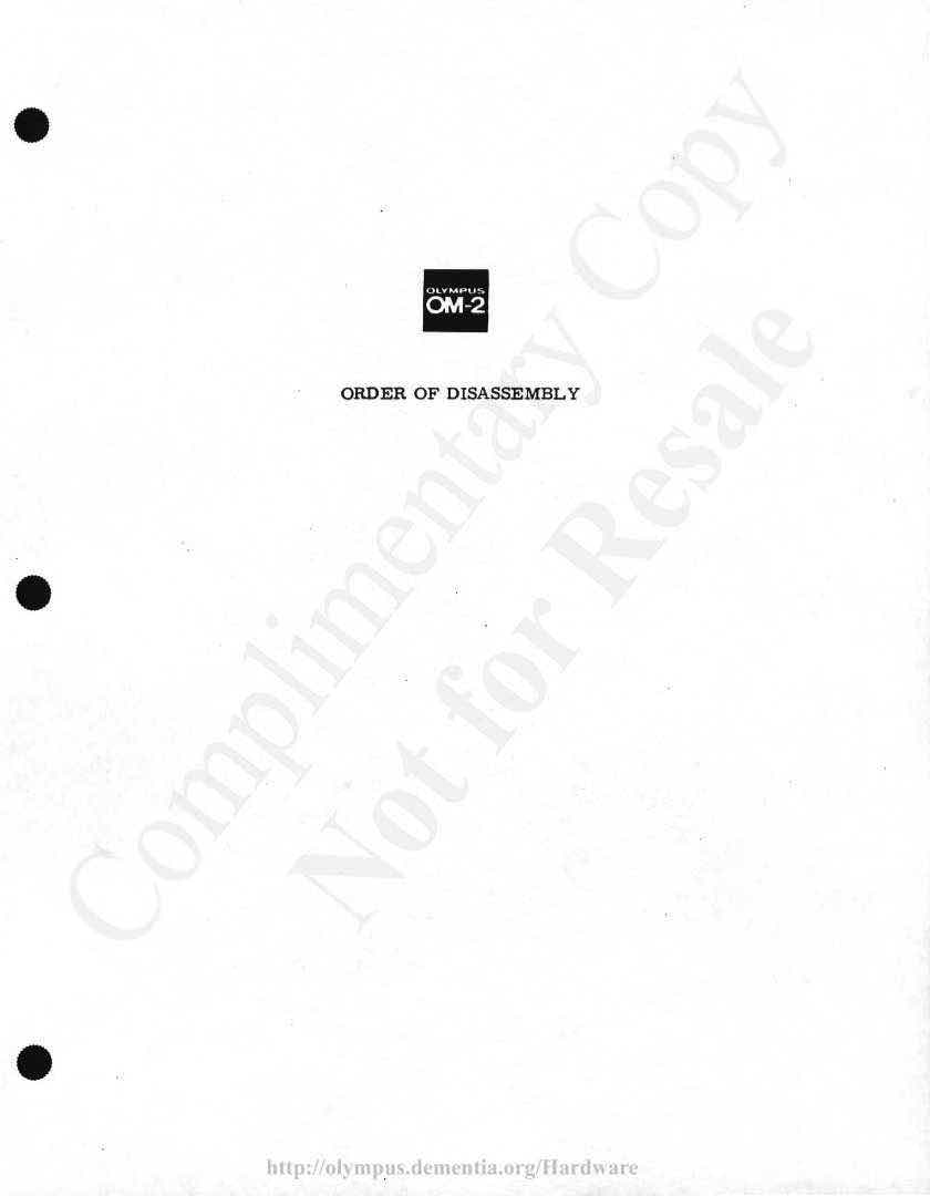 Olympus OM-2 technical manual preview