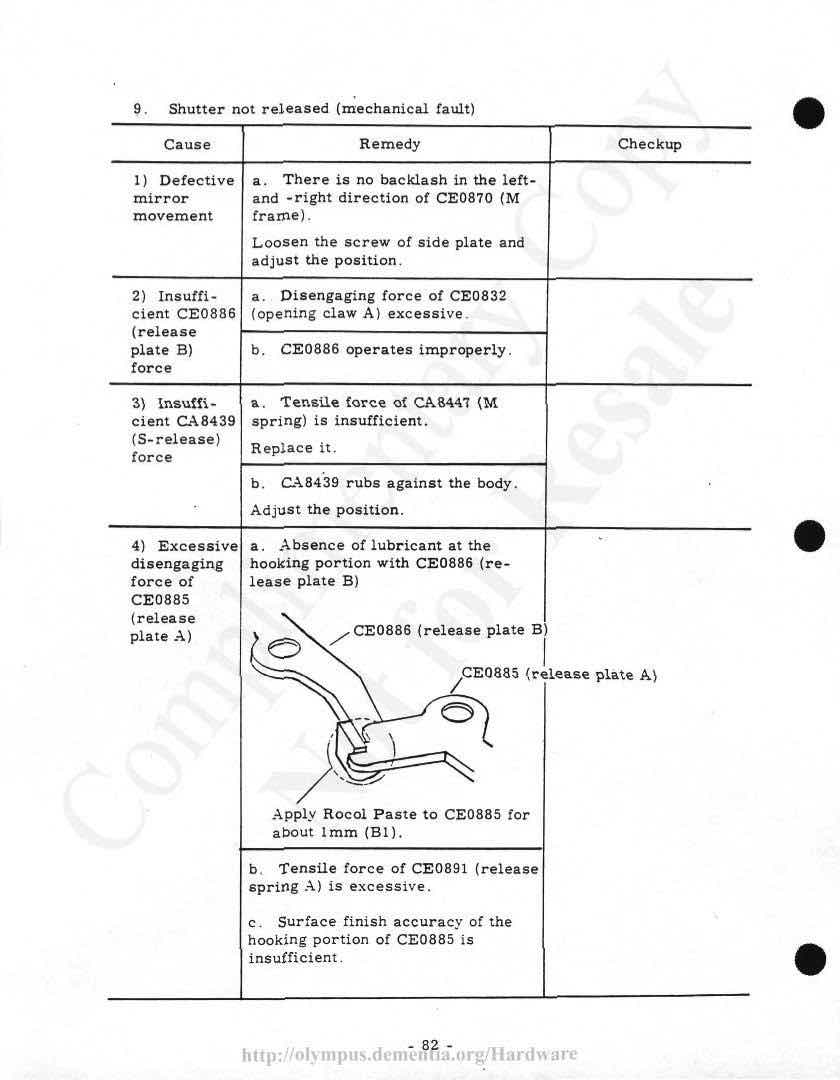 Olympus OM-2 technical manual preview