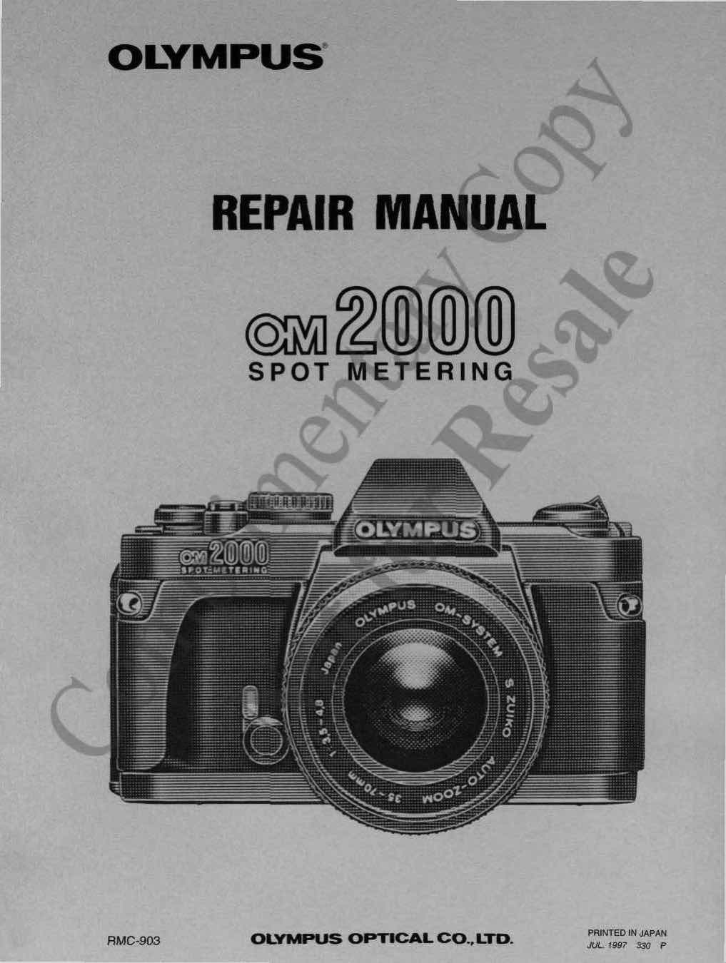 Olympus OM-2000 technical manual preview