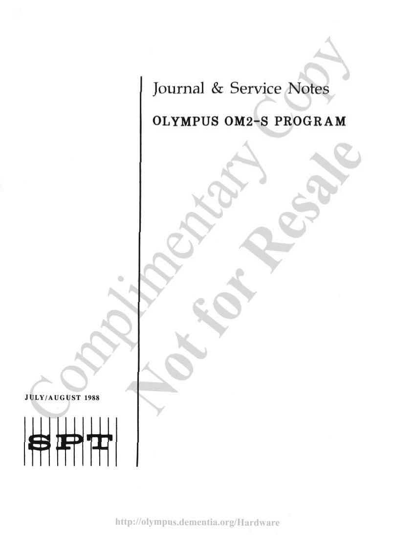 Olympus OM-2S technical manual preview
