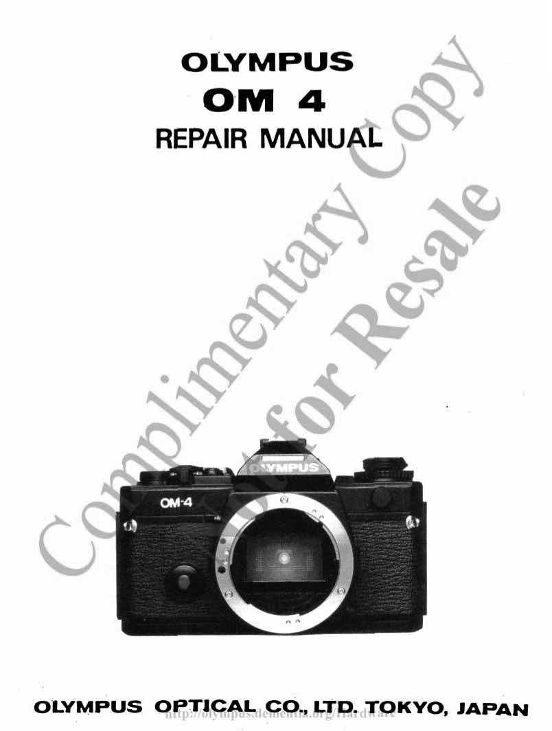 Olympus OM-4 technical manual preview