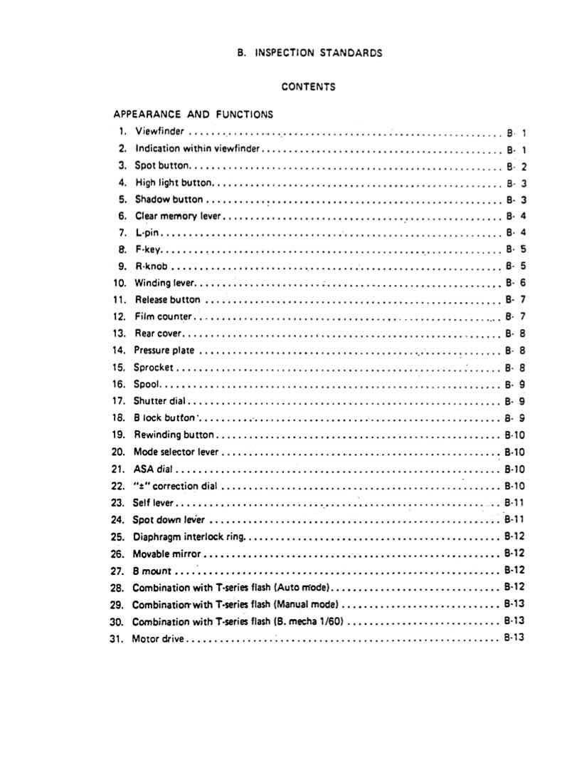 Olympus OM-4 technical manual preview