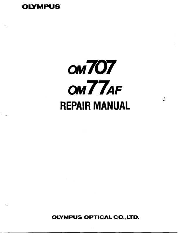 Olympus OM-77 technical manual preview