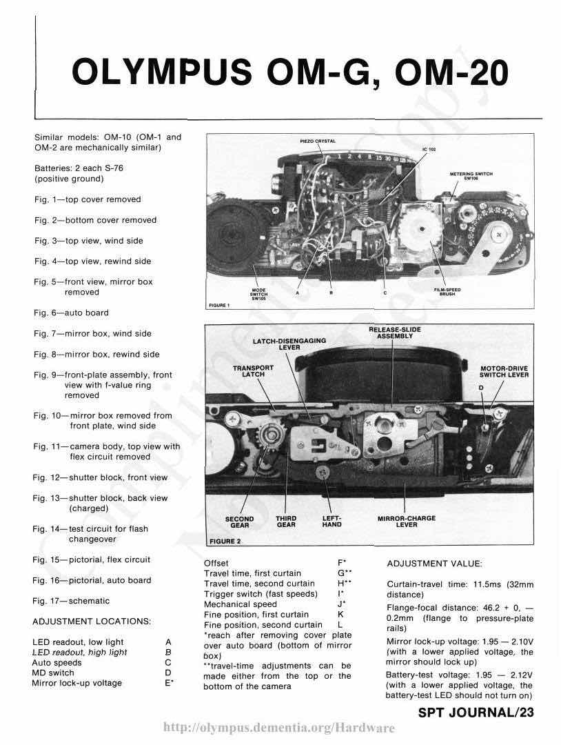 Olympus OM technical manual preview