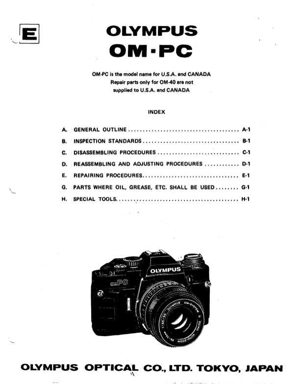 Olympus OMPC technical manual preview