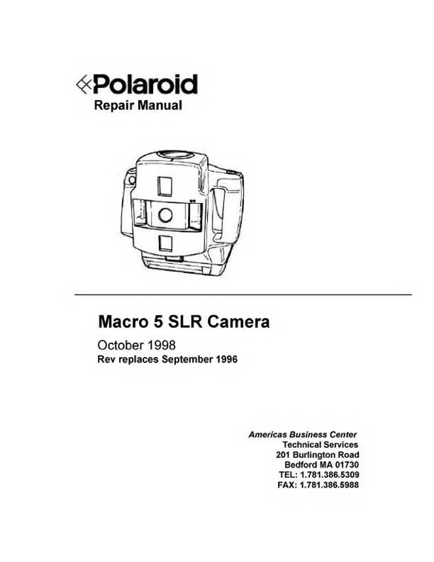 Palaroid Macro 5 technical manual preview