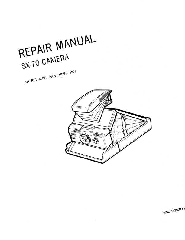 Palaroid SX70 technical manual preview