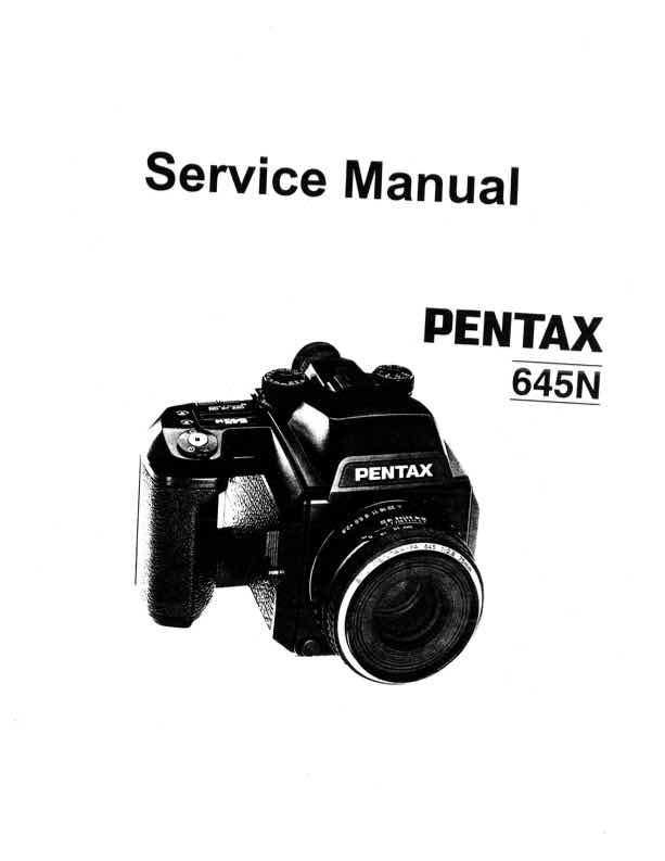 Pentax 645 technical manual preview