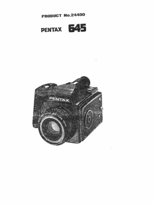 Pentax 645 technical manual preview