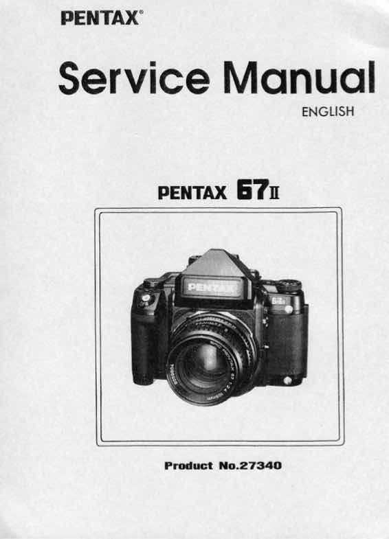 Pentax 67 II technical manual preview