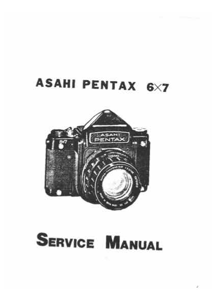 Pentax 6x7 technical manual preview