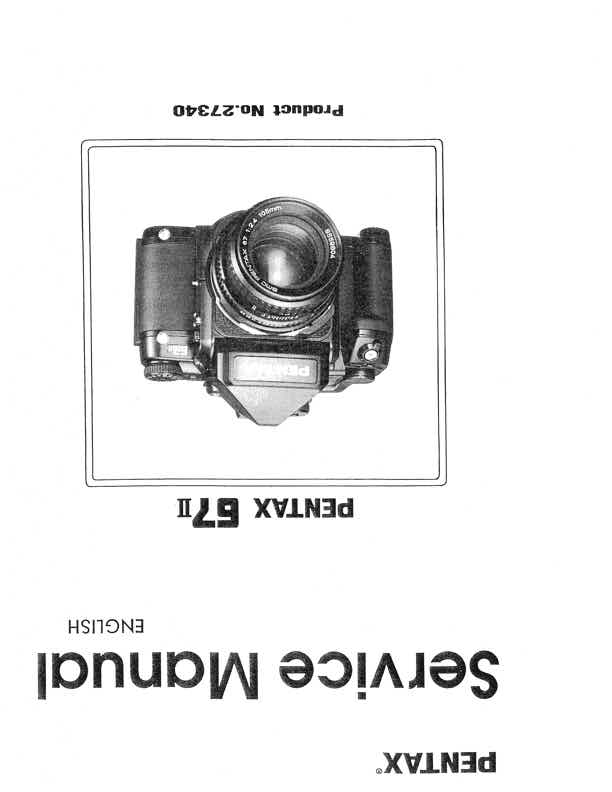 Pentax 6x7 technical manual preview