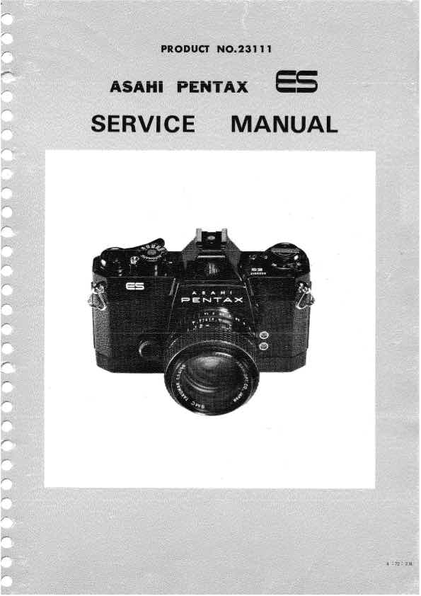 Pentax ES technical manual preview
