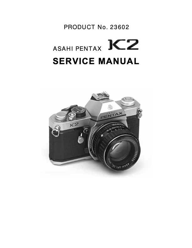Pentax K2 technical manual preview