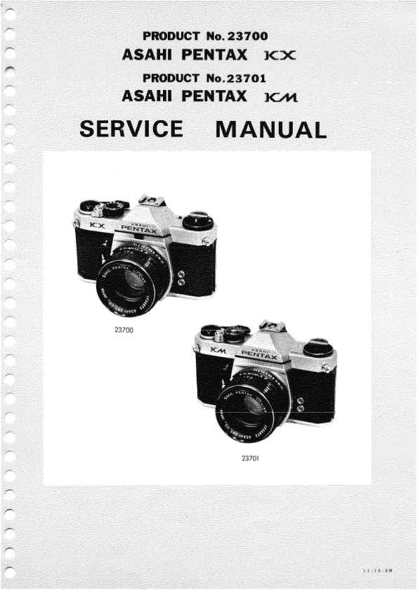 Pentax KM technical manual preview
