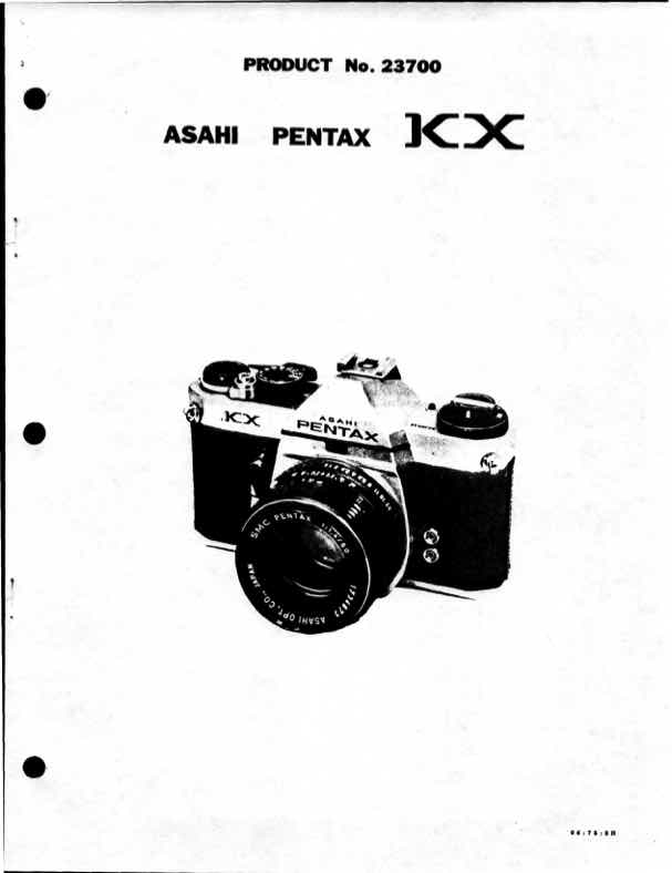 Pentax KX technical manual preview