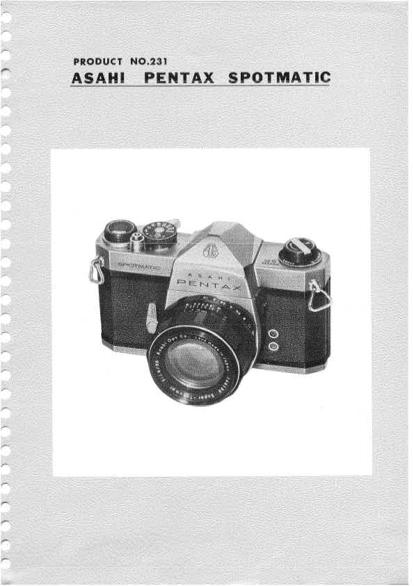 Pentax Spotmatic technical manual preview