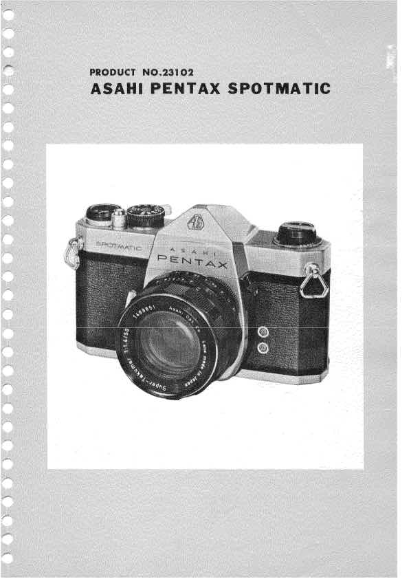 Pentax Spotmatic technical manual preview