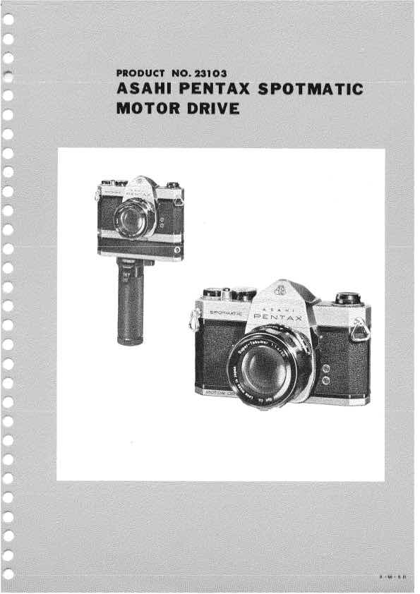 Pentax Spotmatic technical manual preview